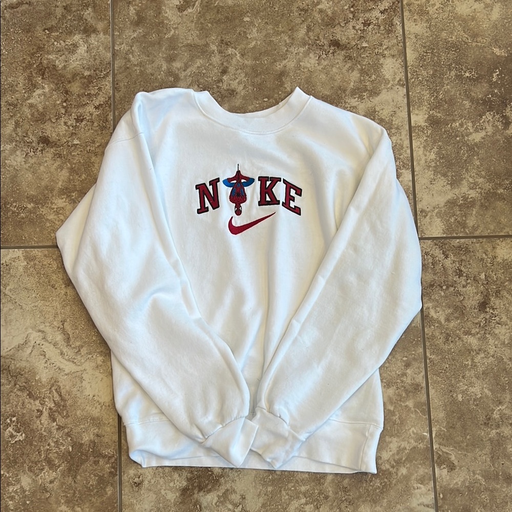 Hanes White Crew Neck Sweater Classic Style